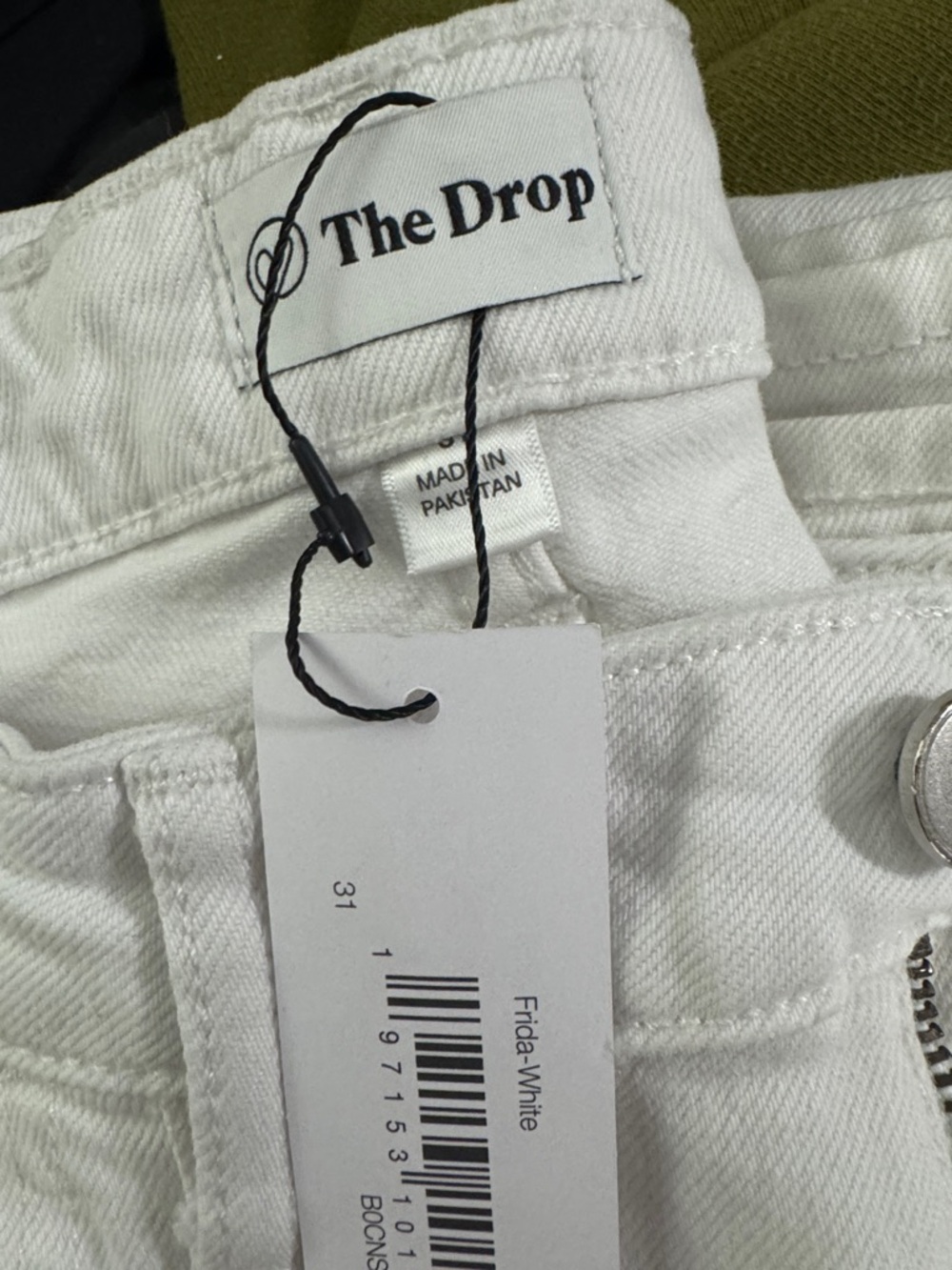 The Drop Frida White Wide Leg Jeans